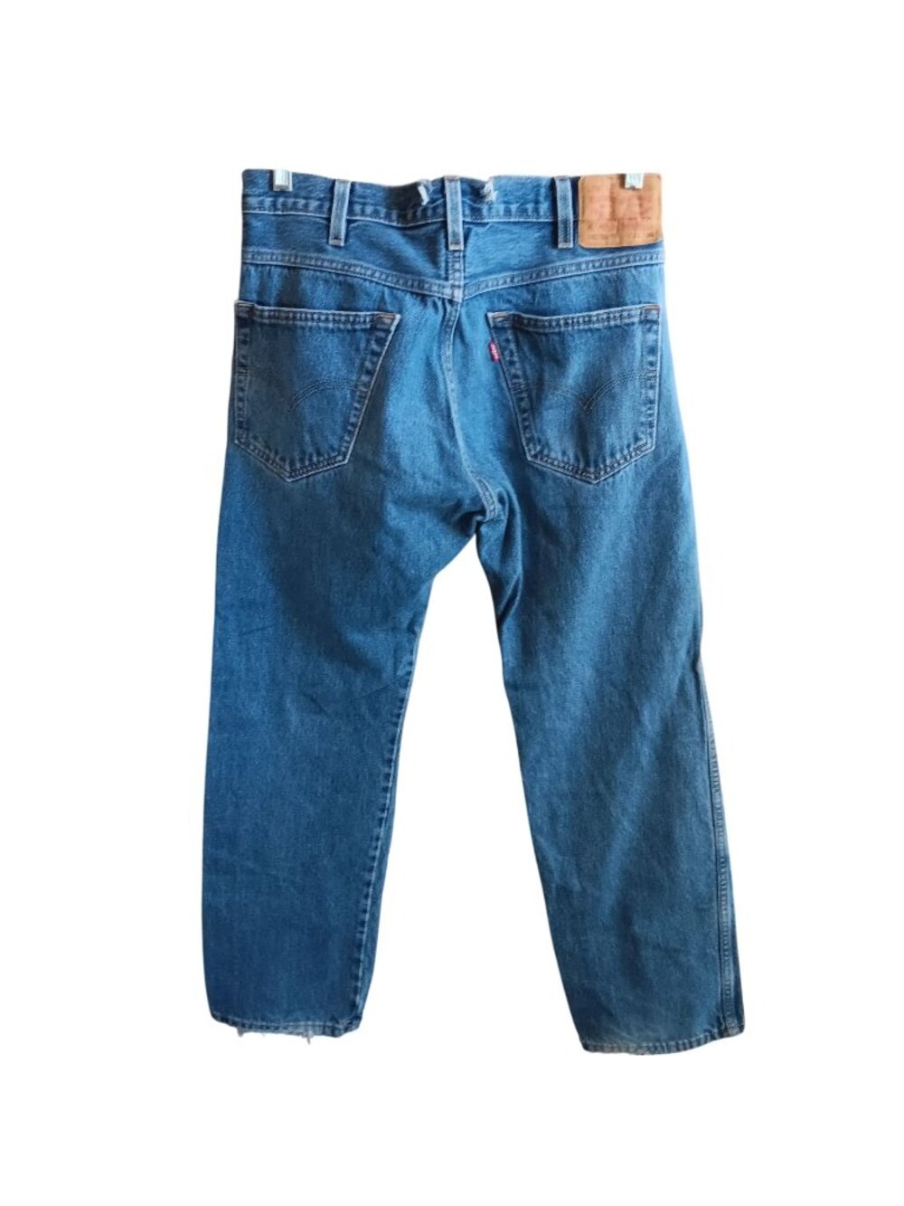 Levis Men's Western Fit Jeans 31x30 W31 L30 Blue Denim Distress Fade